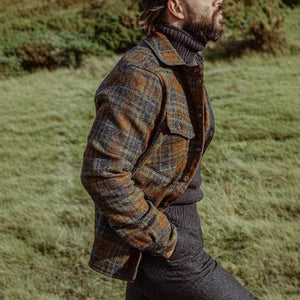 Men’s Retro Casual Plaid Blazer – Notch Lapel | Saifinty Global Traders