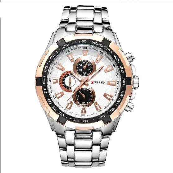 Men's Watch Business Steel Belt Quartz Watch