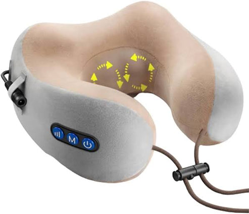 Portable Rechargeable U-Shaped Massage Pillow Car Cervical Massage Pillow, Neck Pillow Home, Travel, Office