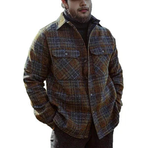 Men’s Retro Casual Plaid Blazer – Notch Lapel | Saifinty Global Traders